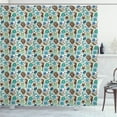 thumbnail image 1 of Ambesonne Sea Shells Shower Curtain, Abstract Maritime, 69"Wx84"L, Seafoam Brown Blue, 1 of 3