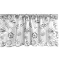 thumbnail image 1 of Ambesonne Sea Shells Window Valance, Nautical Pattern, 42" x 18", White and Charcoal Grey, 1 of 3