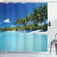 thumbnail image 1 of Ambesonne Sea Shower Curtain, Relax Beach Resort Spa, 69"Wx84"L, Turquoise Blue Green, 1 of 5
