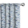thumbnail image 1 of Ambesonne Sea Theme Curtains, Swimming Wavy Ocean Art, Pair of 28"x63", White Night Blue Camel, 1 of 4