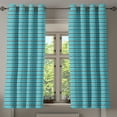 thumbnail image 1 of Ambesonne Seafoam Grommet Curtain, Retro Inspirations Chevron, 50" x 63", Seafoam Blue Black, 1 of 6