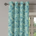 thumbnail image 1 of Ambesonne Seafoam Grommet Curtain Single Panel, Aquarelle Floral Motif, 50"x60", Seafoam Night Blue Ivory, 1 of 5