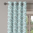 thumbnail image 1 of Ambesonne Seafoam Grommet Curtain Single Panel, Ikat Style Pattern, 50"x60", Seafoam Sea Green Taupe, 1 of 5