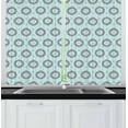 thumbnail image 1 of Ambesonne Seafoam Kitchen Curtains, Ikat Style Pattern, 55"x45", Seafoam Sea Green Taupe, 1 of 1