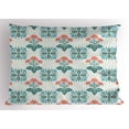 thumbnail image 1 of Ambesonne Seafoam Pillow Sham, Abstract Spring Motifs, 26" X 20", Seafoam Teal Dark Coral, 1 of 2