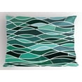 thumbnail image 1 of Ambesonne Seafoam Pillow Sham, Stained Glass Composition, 36" X 20", Multicolor, 1 of 2