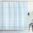 thumbnail image 1 of Ambesonne Seafoam Shower Curtain, Traditional Plaid Motif, 69"Wx70"L, Pale Blue White, 1 of 3