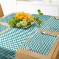 thumbnail image 1 of Ambesonne Seafoam Table Runner & Placemats, Abstract Chevron Lines, Placemat 4 pcs + Runner 16"x90", Beige Seafoam, 1 of 2
