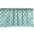 thumbnail image 1 of Ambesonne Seafoam Window Valance, Cherry and Flowers, 54" X 18", Sea Green Dark Coral, 1 of 5