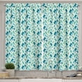 thumbnail image 1 of Ambesonne Seahorse Kitchen Curtains, Silhouette Sea Horse, 55"x39", Sea Green Seafoam, 1 of 3