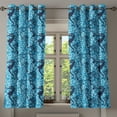 thumbnail image 1 of Ambesonne Sealife Grommet Curtain, Ocean Mosaic Pattern, 50" x 63", Navy Turquoise, 1 of 6
