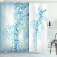 thumbnail image 1 of Ambesonne Sealife Shower Curtain, Ocean Animals Seahorse, 69"Wx75"L, Blue Green, 1 of 5