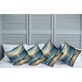 thumbnail image 1 of Ambesonne Seascape Throw Pillow Cover Pack of 4, Fish Eye Effect Oceanic, 4 Pcs-36" x 16", Blue Pale Brown, 1 of 5