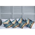 thumbnail image 1 of Ambesonne Seascape Throw Pillow Cover Pack of 4, Fish Eye Effect Oceanic, 4 Pcs-40"x40", Blue Pale Brown, 1 of 5