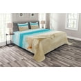 thumbnail image 1 of Ambesonne Seashells Quilted Bedspread Set 3 Pcs, Pastel Beach Scene, Queen Size, Multicolor, 1 of 3
