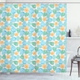 thumbnail image 1 of Ambesonne Seashells Shower Curtain, Simplistic Nautical Shell, 69"Wx84"L, Sky Blue Orange, 1 of 5