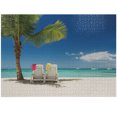 thumbnail image 1 of Ambesonne Seaside Jigsaw Puzzle, Relaxing Panorama Sea, Heirloom-Quality Fun Activity for Family Durable Cardboard, 1000 pcs, Green Blue, 1 of 6