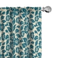 thumbnail image 1 of Ambesonne Shabby Flora Window Curtains, Flower Bloom Spring, Each 28" W x 95" L, Teal Cream, 1 of 5
