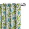 thumbnail image 1 of Ambesonne Shabby Flora Curtains, Tropical Garden, Pair of 28"x63", Turquoise Pale Pink, 1 of 5