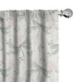 thumbnail image 1 of Ambesonne Shabby Flora Curtains, Vintage Dragonfly, Pair of 28"x63", Pale Pink Pale Grey, 1 of 5