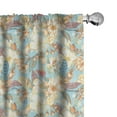 thumbnail image 1 of Ambesonne Shabby Flora Curtains, Vintage Garden Leaf, Pair of 28"x95", Pale Blue Purple White, 1 of 5