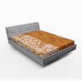 thumbnail image 1 of Ambesonne Shabby Flora Fitted Sheet, Lace Wooden Retro, Full Size, Pale Caramel White, 1 of 2