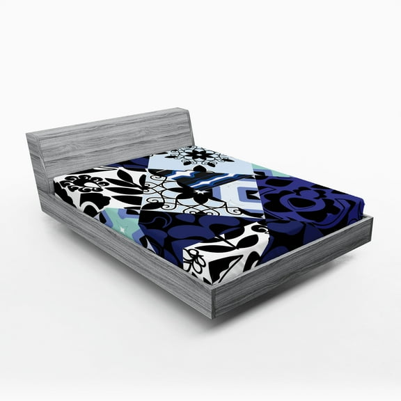 Ambesonne Shabby Flora Fitted Sheet, Petals, Queen Size, Multicolor