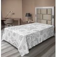 thumbnail image 1 of Ambesonne Shabby Flora Flat Sheet, Rose Petals Floret, TwinXL Size, White, 1 of 1
