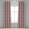 thumbnail image 1 of Ambesonne Shabby Flora Grommet Curtain, Spring Garden Roses, 50" x 84", Pale Pink Hot Pink, 1 of 6