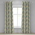 thumbnail image 1 of Ambesonne Shabby Flora Grommet Curtain, Vintage Garden Leaf, 50" x 84", Pale Blue Purple White, 1 of 6
