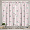thumbnail image 1 of Ambesonne Shabby Flora Kitchen Curtains, Retro Floral Cabin, 55"x45", Pale Pink Seafoam White, 1 of 3