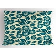 thumbnail image 1 of Ambesonne Shabby Flora Pillow Sham, Flower Bloom Spring, 36" X 20", Teal Cream, 1 of 2