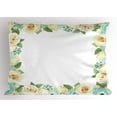 thumbnail image 1 of Ambesonne Shabby Flora Pillow Sham, Flower Roses Leaves, 26" X 20", Blue Green and Cream, 1 of 2