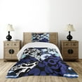thumbnail image 1 of Ambesonne Shabby Flora Quilted Bedspread Set 2 Pcs, Petals, Twin Size, Multicolor, 1 of 6