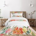 thumbnail image 1 of Ambesonne Shabby Flora Quilted Bedspread Set 2 Pcs, Soft Flower Petals, Twin Size, Multicolor, 1 of 3