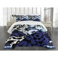 thumbnail image 1 of Ambesonne Shabby Flora Quilted Bedspread Set 3 Pcs, Petals, Queen Size, Multicolor, 1 of 5