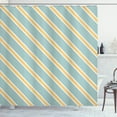 thumbnail image 1 of Ambesonne Shabby Flora Shower Curtain, Bold Thin Stripes, 69"Wx84"L, Almond Green Apricot, 1 of 5