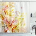 thumbnail image 1 of Ambesonne Shabby Flora Shower Curtain, Lilies Flowers Buds, 69"Wx70"L, Pale Pink Peach, 1 of 3