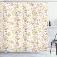 thumbnail image 1 of Ambesonne Shabby Flora Shower Curtain, Pastel Roses Leaves, 69"Wx75"L, Mustard White, 1 of 4