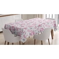 thumbnail image 1 of Ambesonne Shabby Flora Tablecloth Rectangular Table Cover, Pink Roses Spring, 60"x84", Pale Pink White Grey, 1 of 3