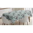 thumbnail image 1 of Ambesonne Shabby Flora Tablecloth Rectangular Table Cover, Pond Water Flowers, 52"x70", Pale Blue White Black, 1 of 4