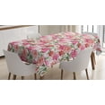 thumbnail image 1 of Ambesonne Shabby Flora Tablecloth Rectangular Table Cover, Spring Garden Roses, 52"x70", Pale Pink Hot Pink, 1 of 3