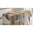 thumbnail image 1 of Ambesonne Shabby Flora Tablecloth Rectangular Table Cover, Square Pieces Tile, 60"x84", Multicolor, 1 of 4