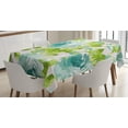 thumbnail image 1 of Ambesonne Shabby Flora Tablecloth Rectangular Table Cover, Tropical Garden, 52"x70", Turquoise Pale Pink, 1 of 4