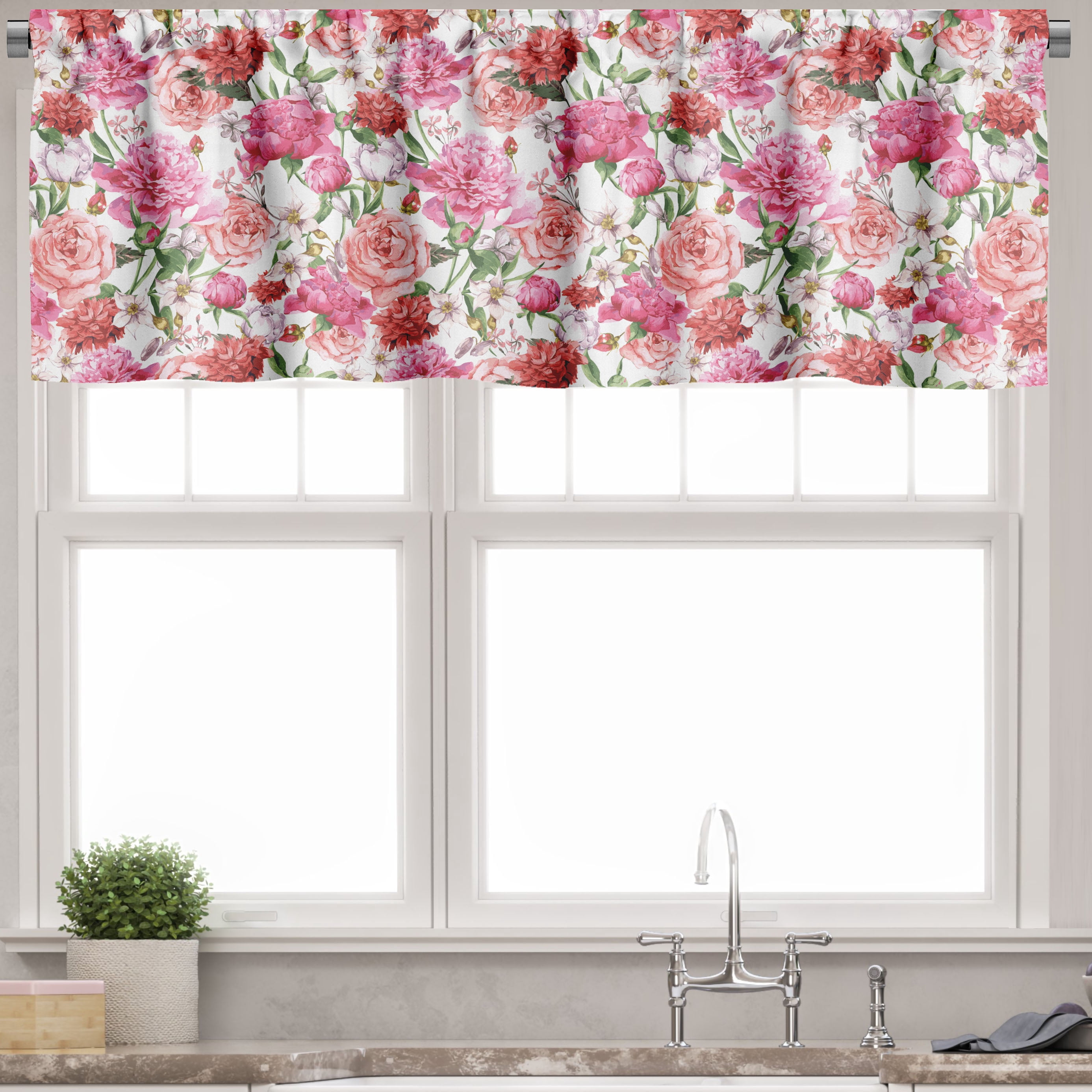 ABAKUHAUS Roses Bedsprei, romantische Bloemen, Decoratieve Gewatteerde 3-delige Spreiset met 2 Kussenhoezen, 220 x 220 cm, Fuchsia Dark Green