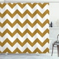 thumbnail image 1 of Ambesonne Shapes Shower Curtain, Chevron Art Classic Zigzag, 69"Wx84"L, Pale Coffee, 1 of 4