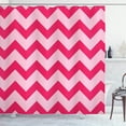 thumbnail image 1 of Ambesonne Shapes Shower Curtain, Chevron Pattern Geometric, 69"Wx70"L, Magenta Blush, 1 of 4