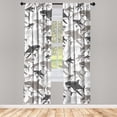 thumbnail image 1 of Ambesonne Shark Curtains, Colorful Underwater Fish Art, Pair of 28"x63", Dark Tan, 1 of 2