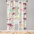 thumbnail image 1 of Ambesonne Shark Curtains, Colorful Underwater Fish Art, Pair of 28"x84", Dried Rose, 1 of 2