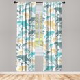 thumbnail image 1 of Ambesonne Shark Curtains, Colorful Underwater Fish Art, Pair of 28"x95", Seafoam Ecru, 1 of 2